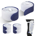 4 Packs Leg Bag Straps(Blue), Urine Drainage Bag Strap Catheter Leg Bag Straps with Soft Elastic Fabric Comfortable Silicone Grips for Men Women - color: Blue