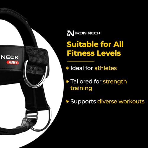 Iron Neck , Versatile Neck Exerciser, Strengthener and Trainer with Adjustable Head and Chin Strap, Portable Head Harness for Weight Lifting, Home and Gym Use - color: Red - Rafa