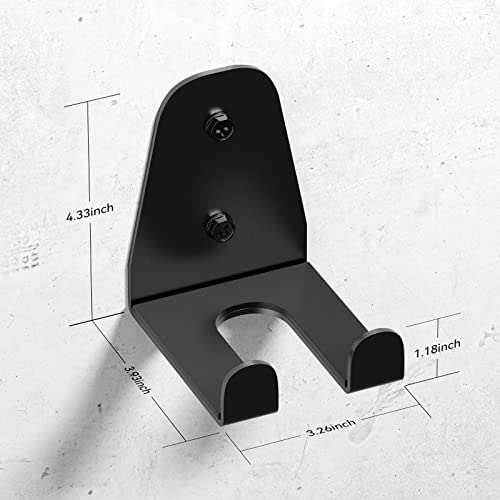 JNIHEEP Olympic Barbell Hanger,Garage Gym Bar Wall Rack,Vertical Barbell Mount Rack,Black Powder Coated,Space Saving Commercial or Home Gym Accessory,Holds Under 33mm Bar Size - color: ‎Black 1Hook