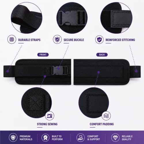 Upgraded Hip Thrust Belt for Dumbbells with 1.54" Stackable Padding (0.81" Belt + 0.71" Cushion), with 1 Resistance Bands & Measuring Tape, Heavy Duty Glute Bridge Weight Belt for Home Gym Workout