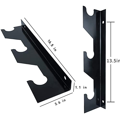 Luwint Barbell Holder Wall Mount, Horizontal 3 Weight Bar Storage Rack