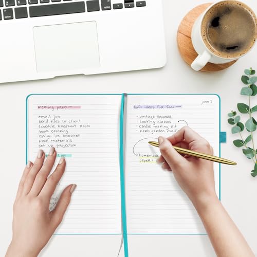 &And Per Se Lined Notebooks 3-Pack Gift Set, A5 Hardcover Journals, 160 Pages 100gsm Thick Paper, 3 Assorted Colors (Red, Turquoise & Lime Green) - color: Red,Turquoise&Lime Green, style: 3 Pack-Lined