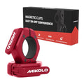 Mikolo Barbell Clamps,2-Inch Olympic Barbell Clips with Anti-Slip TPR Lining and Quick Release for Home and Gym Use - color: Red, style: Non Magnetic