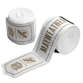 Hayabusa Mayweather Stretch Hand Wraps for Men and Women, 180 inches - color: White/Gold