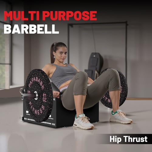 PAPABABE Olympic Barbell, 4ft/5ft/6ft/6.5ft Straight Barbell Womens Olympic Barbell for Strength Training and Technique Adjusting, 2 inch Olympic Bar with Moderate Knurling For Bench Press, Squats Curls Deadlifts Weightlifting - color: 4ft Straight Bar Bl