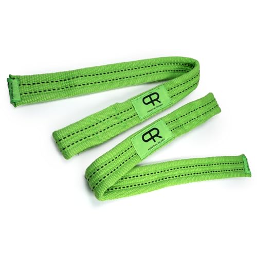 PR Lifting Straps for Weightlifting – Heavy Duty Deadlift Straps with Extra Thick Material for Grip & Wrist Support – Gym Wrist Straps for Powerlifting, Bodybuilding, Strength Training Personal Record - color: Neon