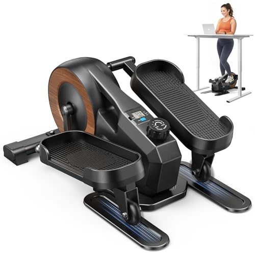 Sitting Under Desk Elliptical Machine, Leg Exerciser While Sitting for Seniors, Seated Pedal Exerciser, Quiet & Portable Pedal Exerciser with 8 Resistance Levels, Work from Home Fitness - style: Classic Black Pro