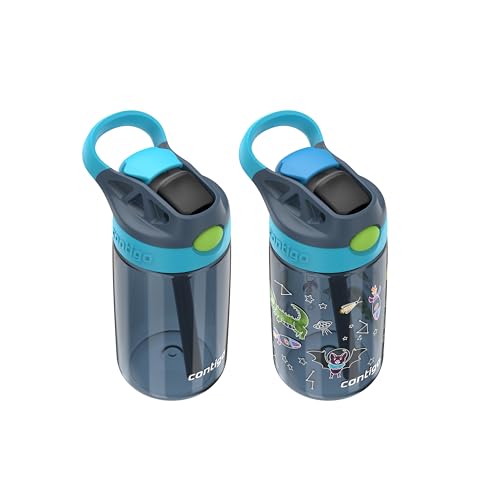 Contigo Aubrey Kids Water Bottle - color: Blueberry/Blue Raspberry & Blueberry/Nightfall, size: 14 oz (Pack of 1)