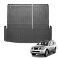 Auxko All Weather Cargo Mat with Back Seat Mat Fit for Nissan Pathfinder 2026 2025 2024 2023 2022 TPE Trunk Mat Accessories All Season Odorless Anti-Slip Black - size: 1) pathfinder|2022-2026|cargo+backrest mats