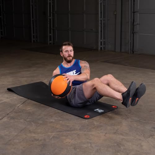 Body-Solid (BSTMB14 Rubber Medicine Ball, Superior Grip Textured Surface Adjustable Air Pressure Fitness Balls, Ideal for Cardio and Core Exercise in Home & Gym Workouts, 14 lb