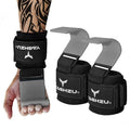 Weight Lifting Hooks, Padded Weight Lifting Straps Wrist Straps for Men and Women, Premium Deadlift Straps for Weightlifting and Powerlifting, Weight Lifting Gloves for Pull Ups - color: Gray