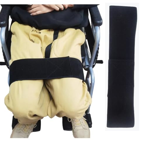 Wheelchair Thigh Leg Strap Wide Elastic for Keeping Legs Together Users Elderly Dementia Paralysis Parkinson Support Strap Wheelchair Thigh Leg Strap Wheelchair Strap Seat Belt Leg Support Strap