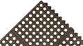 NoTrax 3' x 3' Light-Duty Rubber Drainage Mat | Customizable Modular Interlocking Design with Ergonomic Support, Lightweight, Anti-Fatigue, Non-Slip Surface, Black, - color: Black