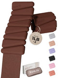 Pilates Weight | Wrist & Ankle Weights for Women | Weighted Bangles | 1LB/ 2LB Each (Set of 2) - color: Cocoa, size: 1 LB