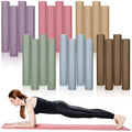 Timgle 24 Pack 68" x 24" Yoga Mat Bulk, 4mm Thick Extra Long Sports Mat Anti Slip Tear Resistant Yoga Exercise Set for Fitness Stretching Home Workout Gym and Studio - color: blue, pink, green, purple, brown, khaki