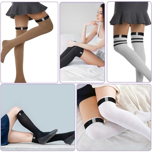 Giantree 2Pcs Women's Thigh Garter Belt, Adjustable Black Garter, Thigh Strap Plus Size Thigh Garter Belt, Thigh Bands Women