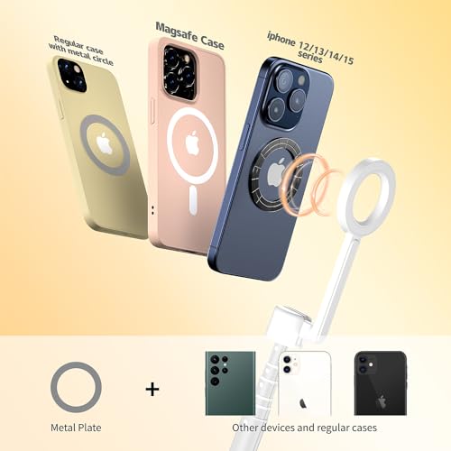 Magnetic Phone Tripod for iPhone 54" Automatic Pop-up Selfie Stick | Tripod Stand with Remote and Metal Ring for Cell Phone Video Recording/Photography/Vlogging (White) - color: White, size: 54in