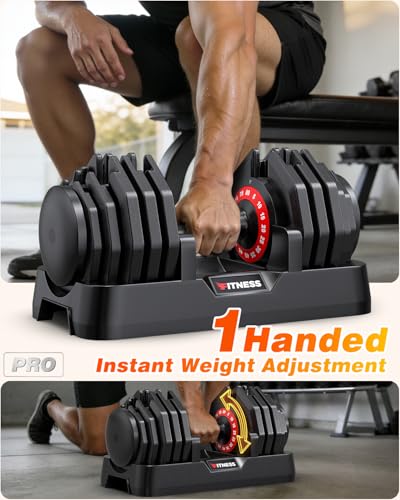 Rendpas Adjustable Dumbbells Set 25/55/80lbs, 10-in-1/16-in-1 Free Weights Set, 1-Second Quick Adjust,Space-Saving Home Gym Strength Training for Men Women - size: 80LBS Pair-16 Weights