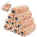 ROLLINGDOG 4 inch Small Paint Roller Sleeves | Microfiber Roller Covers for Painting on Smooth to Semi Smooth Surfaces (Pack of 10)Diy Homeowners Professional Painters - color: 10pc 4" Microfiber Roller Cover