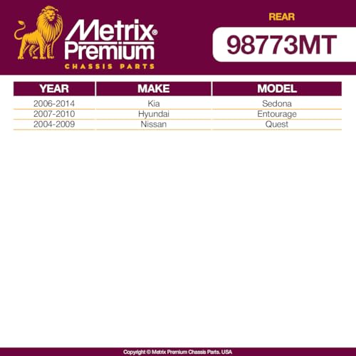 Metrix Premium Chassis Parts - 2 PC Rear Sway Bar Stabilizer End Link Kit Fits 2006-2014 Kia Sedona, 2007-2010 Hyundai Entourage, 2004-2009 Nissan Quest, Replacement K80257, Made in Europe - size: K80257 x2/ PAIR