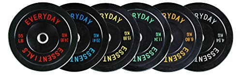 BalanceFrom Color Coded Olympic Bumper Plate Weight Plate with Steel Hub - style: 10lbs Pair, Black