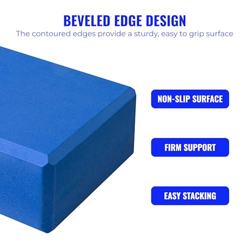 3 in Foam Bulk Yoga Blocks, 10 Pack - color: Dark Blue