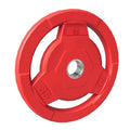 Color Coded 2-Inch Rubber Coated Olympic Grip Plate for Barbell,Solid Cast Iron Weight Plates for Strength Training, Weightlifting, Home Gym, 2.5/5/10/15/25/35/45 LB, Single and Pair - color: 35LB-SINGLE