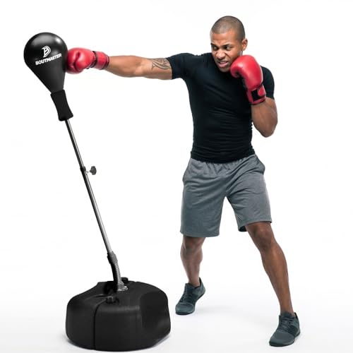 Tech Tools Punching Bag with Stand Adjustable Boxing Speed Bag Teens Adults - style: Pro