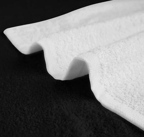 Avalon Towels Salon Towel - Black and White Hand Towels Bulk Pack of 24 - 100% Cotton Absorbent Spa, Facial & Gym Towel for Working Out - 16x27 Inches (Not Bleach Proof) - color: Black, White