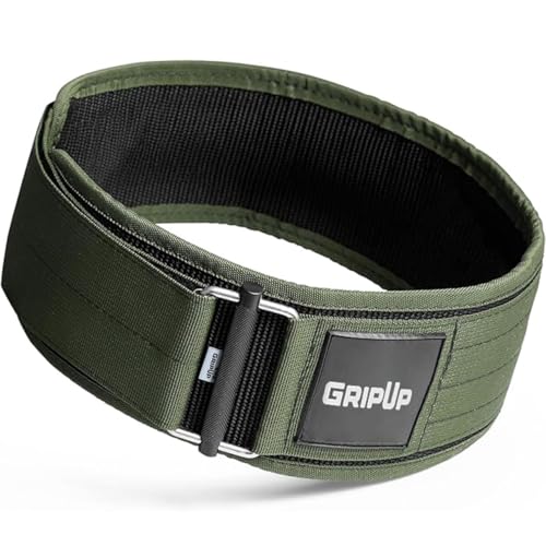 Self-Locking Weight lifting Belt AUTO LOCK 4 Inch Gym Belt Adjustable Buckle For Fitness Powerlifting Bodybuilding Weightlifting Deadlift Olympic Cross Training Back Support Men & Women - color: Green, size: XX-Large
