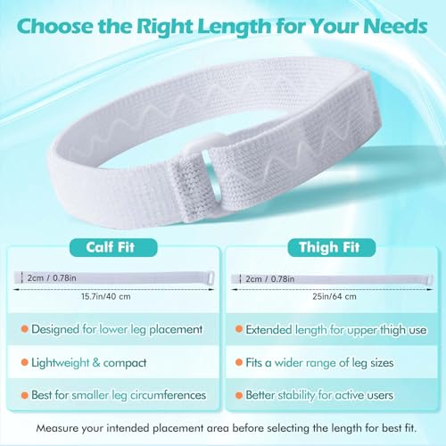 Anti-Slip Catheter Leg Bag Strap, 25 in / 64 cm | Silicone Grip, Adjustable Hook-and-Loop | Thigh Placement, Extended Fit for Foley Drainage Bags | Reusable, Washable 4PCS - size: Long