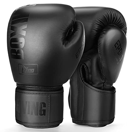 Boxing Gloves for Men&Women,Training,MMA,Sparring,Muay Thai,8oz-16oz - color: Black, size: 16oz