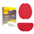 UNIKSTEP 6 Pairs (12 Pieces) Shoe Sole Non Slip Pads, Anti Skid Self Adhesive Rubber Grips, Shoe Bottom Front Sole and Heel Noise Reduction Protector Cushions (Red with Wave Pattern) - color: Red With Wave Pattern