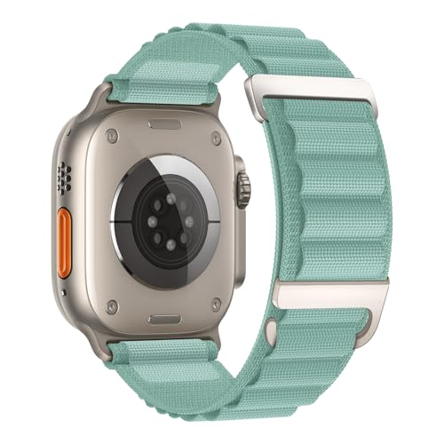Alpine Loop Compatible with Apple Watch 3 Band 49mm 46mm 45mm 44mm 42mm 41mm 40mm 38mm Men Women, Nylon Sport Loop for Apple Watch Ultra 2/1 iWatch Series 11 10 9 8 7 6 5 4 3 2 1 SE - color: Cactus