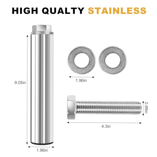 EVERYMATE Weight Plate Holder Power Rack Attachment 2 Inch Olympic Plate Storage Power Squat Rack Holder Weight Plates for 2x2 3x3 2x3 Power Cage Accessories Weight Plate Rack - color: C-1" hole(2pack)-Stainless Steel
