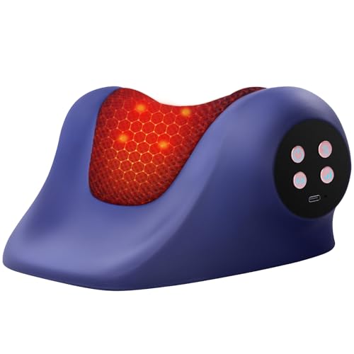 Neck Stretcher Cervical Traction Device,3 Adjustable Modes Neck Traction Device Portable Wireless Heated Neck and Shoulder Relaxer Corrector Pillow for TMJ Pain Relief and Cervical Spine Alignment