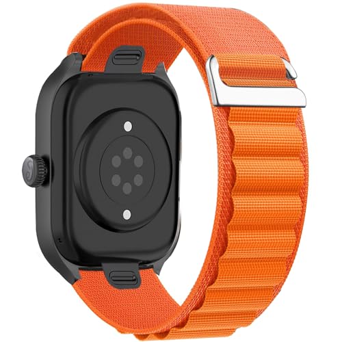 Alpine Loop Nylon Band - Compatible with Apple Watch Ultra 2/Ultra Bands 49mm 45mm 44mm for Men Women, Adjustable with Metal C Hook Strap for iWatch Ultra 2 iWatch Ultra Series 10 46mm SE/9/8/7/6/5 - color: Alpine/Orange Titanium