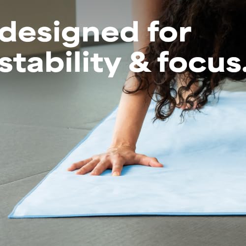 S&T INC. Aura Yoga Mat Towel, Quick Dry Towel, Soft and Absorbent for Gym, Pilates, and Hot Yoga Mat, 1 Pack, 26.5 inches x 72 inches, Microfiber, Blue - color: Blue
