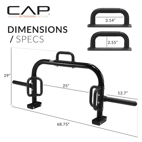 CAP Deluxe Open Trap Bar - Dual Grip Hex & Shrug Bar for Weightlifting - color: Black