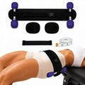 Upgraded Hip Thrust Belt for Dumbbells with 1.54" Stackable Padding (0.81" Belt + 0.71" Cushion), with 1 Resistance Bands & Measuring Tape, Heavy Duty Glute Bridge Weight Belt for Home Gym Workout