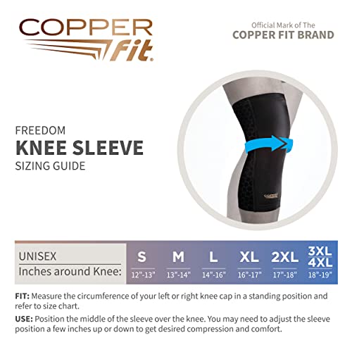 Copper Fit Freedom Knee Compression Sleeve - size: Medium