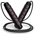 Jump Rope, Tangle-Free Rapid Speed Jumping Rope Cable with Ball Bearings for Women, Men, and Kids, Adjustable Steel Jump Rope with Foam Handles for Home Gym Exercise Fitness Workout Equipment & Slim Body - color: Red