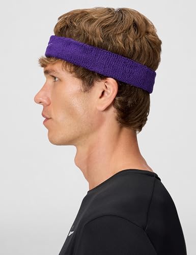Nike Unisex Adult Swoosh Classic Headband - color: Court purple/white