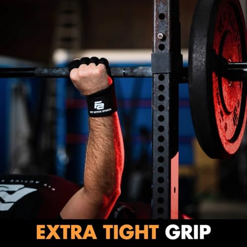 Fit Active Sports Gripper Weight Lifting Gloves with Wrist Wraps - Extra Grip & Padding for Lifting, Gym Workout, Cross Training Fitness, & Weightlifting. for Men & Women. No Calluses - size: Medium