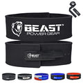 Beast Power Gear Weight Lifting Belt Lever Buckle 10MM 13MM Thick & 4 Inches Free Strap Weightlifting, Powerlifting, Deadlifts, Squats Men Women - color: Black/Black, size: XXX-Large