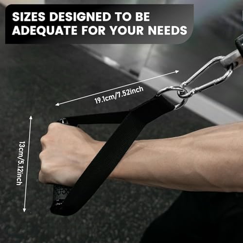 2 Pack Resistance Bands Handles, Heavy Duty Foam Grips with Nylon Straps and Carabiners for Home Gym Strength Training