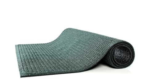 Guardian EG031008 EcoGuard Indoor Wiper Floor Mat, 3ft x 10ft, Green, Made of Recycled Plastic and Rubber, Wipes Shoes Clean and Dry - color: Green, size: 3' x 10' (Rectangular)