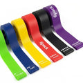 6 Wide Resistance Bands for Legs and Glutes – Non-Slip Synthetic Rubber Exercise Bands – Fabric-Free for Squats, Kickbacks, and Strength Training