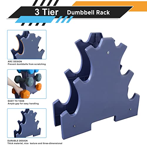 Balelinko Home Gym Equipment Workouts Strength Training Weight Loss Pilates Weights Yoga Sets Weights for Women, Men, Seniors and Youth - color: Blue, style: Compact Rack