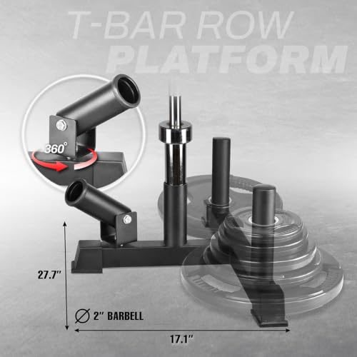 Yes4All Exercise Machine Adjustable T Bar Row Attachment, D Row Handle/Landmine Handle Attachment with Textured Rubber Handles - color: F. Premium T Bar Row Multifunction